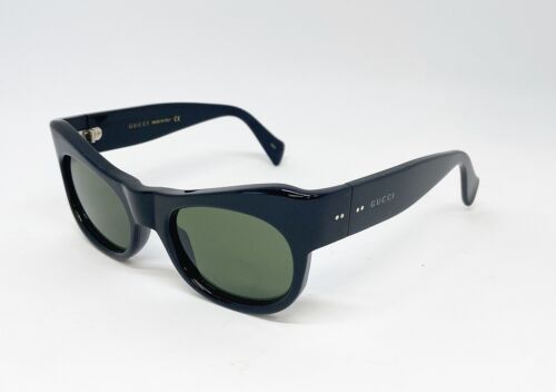 Gucci GG 0870S 001 Sunglasses Black / Green Oval / Cat Eye Main Image