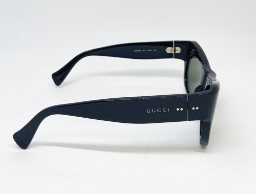 Gucci GG 0870S 001 Sunglasses Black / Green Oval / Cat Eye Gallery Image 1
