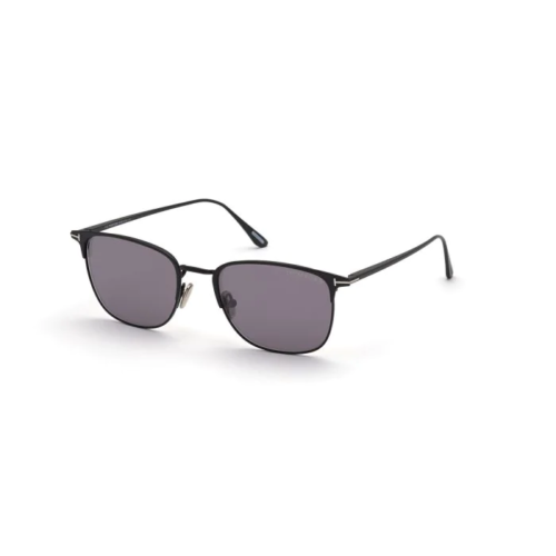 Tom Ford Liv FT 851 02C Sunglasses Matte Black / Grey Square  Main Image