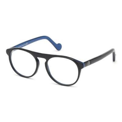 Moncler ML 5054 005 Eyewear Optical Frame Black / Blue Round Main Image