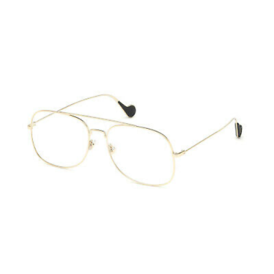 Moncler ML 5060 032 Men Eyewear Optical Frame Pale Gold Square Pilot Main Image
