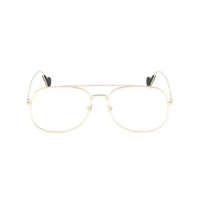 Moncler ML 5060 032 Men Eyewear Optical Frame Pale Gold Square Pilot Gallery Image 0