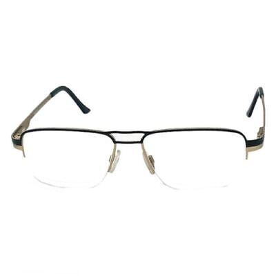 Cazal 7027 001 Men Eyewear Optical Frame Black Gold Rectangle Titanium Gallery Image 1