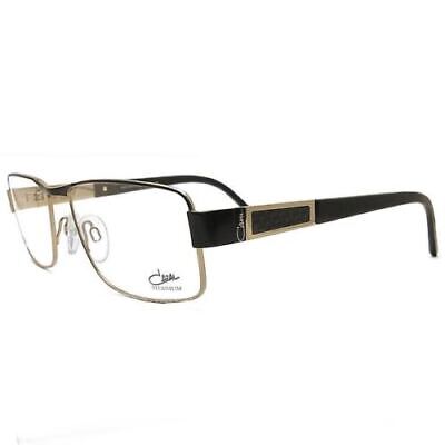 Cazal 7039 001 Eyewear Optical Frame Matte Black / Pale Gold Rectangle Titanium Main Image