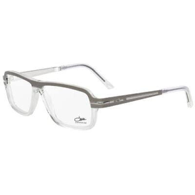 Cazal 6011 004 Eyewear Optical Frame Metallic Grey / Clear Rectangle Titanium Main Image