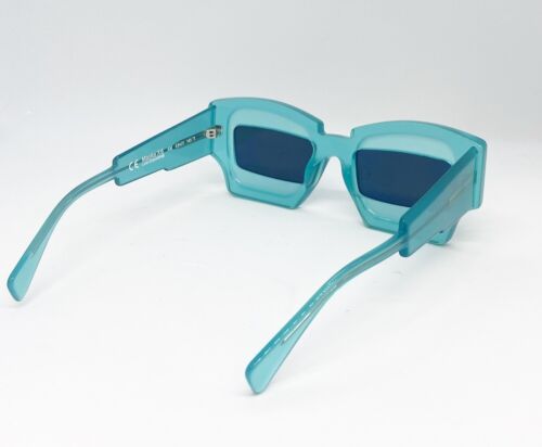 Kuboraum Berlin Maske X6 AM Sunglasses Transparent Teal / Grey Rectangular Gallery Image 2