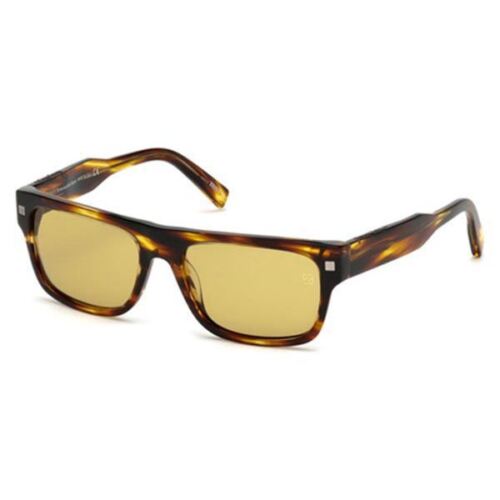Ermenegildo Zegna EZ0088 50J Sunglasses Tortoiseshell / Brown Square Main Image
