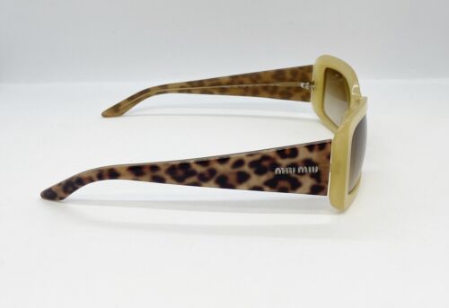 Miu Miu SMU 14G 7HQ-3W1 Women Sunglasses Beige Leopard / Light Brown Gradient   Gallery Image 1