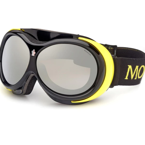 Moncler Vaporice ML 0130-A 39C Goggles Skii Sport Black Yellow / Grey Antifog Main Image