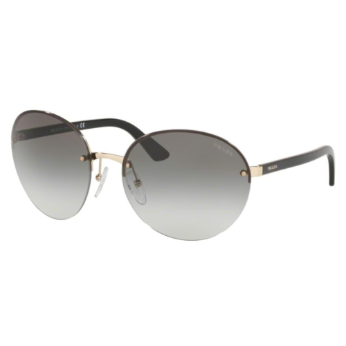 Prada SPR 68V ZVN-0A7 Women Sunglasses Gold Black / Grey Gradient Round Main Image
