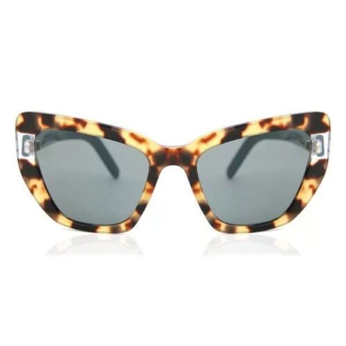 Prada Catwalk SPR08V 472-6Q0 Women Sunglasses Tortoise Turquoise / Grey Cat Eye Gallery Image 0