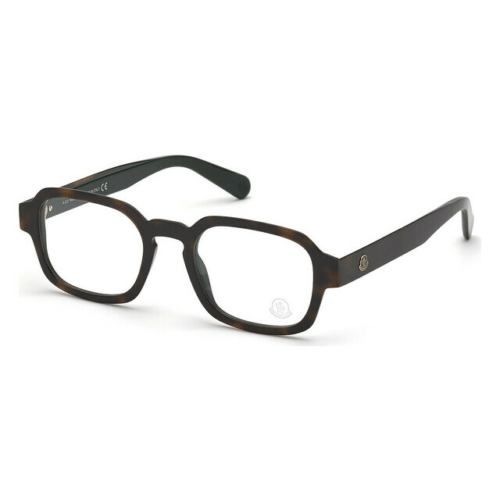 Moncler ML 5123 056 Eyewear Optical Frame Havana on Green Round Square Main Image