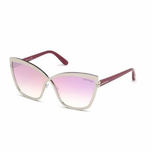 Tom Ford FT0715 Sandrine-02 16Z Women Sunglasses Silver / Pink Butterfly SC Main Image