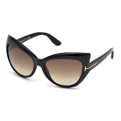 Tom Ford TF 284 Bardot 01F Black / Brown Gradient Butterfly Women Sunglasses Main Image