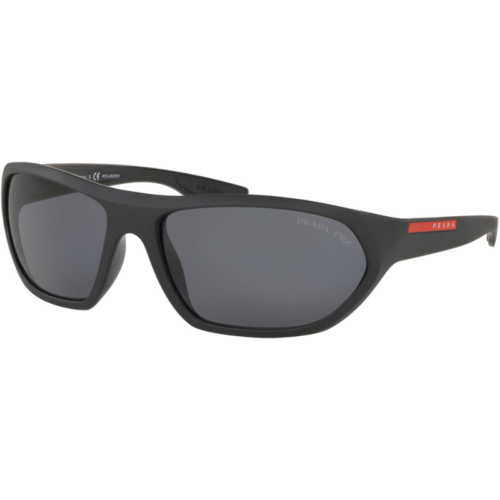Prada Linea Rossa SPS 18U 1BO-5Z1 Men Sunglasses Matte Black / Grey Polarized SC Main Image