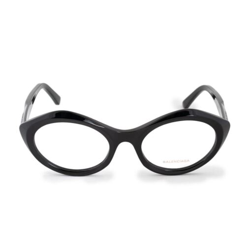Balenciaga BA5078 001 Women Eyewear Optical Frame Black Oval Italy NEW Main Image