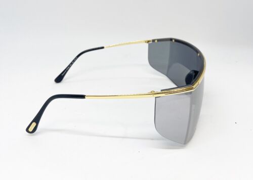 Tom Ford Pavlos-02 FT 980 30C Sunglasses Gold / Grey Shield  Gallery Image 1