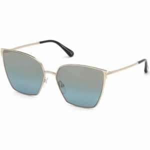 Tom Ford Helena FT0653 28V Women Sunglasses Rose Gold / Gradient Gray /Blue Main Image