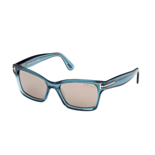 Tom Ford Mikel FT 1085 90L Sunglasses Transparent Blue / Grey Mirror Silver Main Image