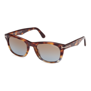 Tom Ford Kendel FT 1076 56B Sunglasses Havana / Brow Blue Gradient Square SC Main Image
