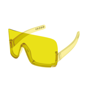 Gucci GG 1631S 009 Sunglasses Transparent Yellow Mask Shield Main Image